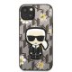 Karl Lagerfeld dėklas iPhone 13, Monogram Iconic Karl, pilkas