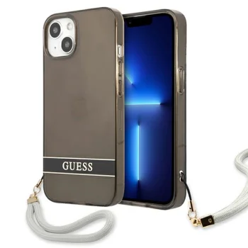 Guess Translucent Strap dėklas Apple iPhone 13 mini, juodas