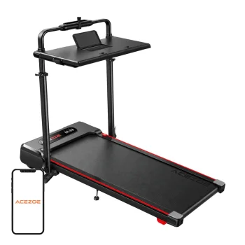 ACEZOE P20 Folding Electric Treadmill, Black and Red