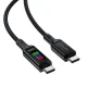 Acefast C7-03 USB-C į USB-C laidas su ekranu 100W 1.2m juodas