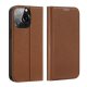 Dux Ducis Skin X2 atverčiamasis dėklas iPhone 14 Pro, rudas