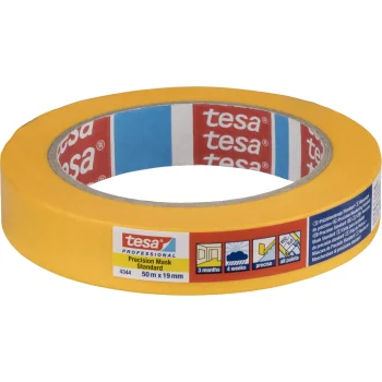 Tiksli dažymo juosta Tesa Professional 4344 50 m x 19 mm, geltona