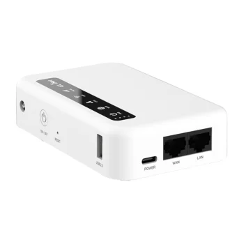 GL.iNet Puli GL-XE300-BAT 4G LTE maršruto parinktuvas su 5000 mAh baterija