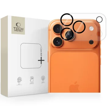 Tech-Protect Cam Fit+ kameros apsauginis stiklas iPhone 17 Pro Max - Clear