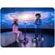Triratis balansinis paspirtukas vaikams Ricokids Glowi su LED ratais, juodas-rožinis