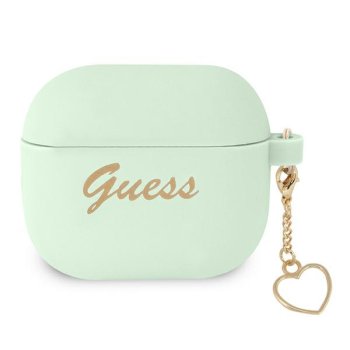 Guess Silicone Charm Heart AirPods 3 dėklas, žalias