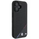 BMW M Perforated Tricolor Line MagSafe dėklas iPhone 16, juodas