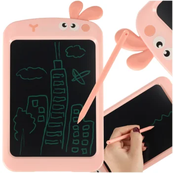 Grafinė LCD planšetė piešimui 8.5", rožinis triušis