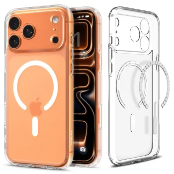 Spigen Ultra Hybrid Mag dėklas, skirtas iPhone 17 Pro, baltas