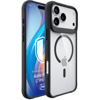 3Mk Protection iPhone 17 Pro Max Case Satin Armor MagCase, Transparent Black