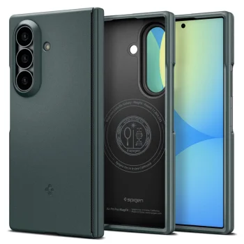 Spigen Air Fit Pro MagSafe dėklas telefonui Samsung Galaxy Z Fold 8 Ultra, tamsiai žalias