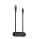 Spiralinis laidas Acefast C14-03 USB-C į USB-C 3A 1.2m, juodas