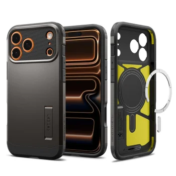 Dėklas Spigen Tough Armor "T" Mag, skirtas iPhone 17 Pro, Gunmetal