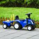 Multistore New Holland paspiriamas vaikiškas traktorius su priekaba, mėlynas
