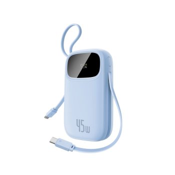 Baseus EnerFill FC21 Qpow 3 Ultra 20000mAh 45W Power Bank with Digital Display and Included Cable - Blue