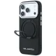Karl Lagerfeld Ring Stand 360 dėklas iPhone 18 Pro Max / 17 Pro Max su MagSafe, juodas