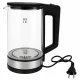 Stiklinis elektrinis virdulys 1500W, 2L, juodas