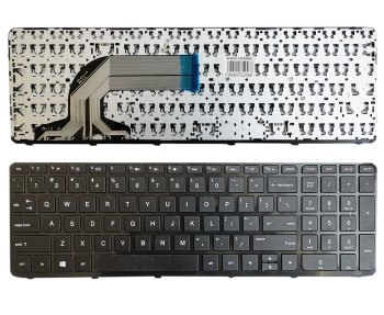 HP 250 G2, G3 / 255 G2, G3 / 256 G2, G3 klaviatūra su rėmeliu, juoda
