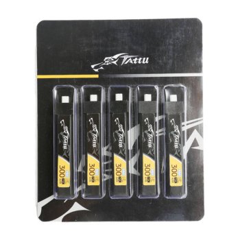 Tattu LiPo baterijos 300mAh 3.8V 75C 1S1P HV BT2.0 (5 vnt.)