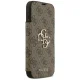 Guess Book 4G Metal Logo atverčiamas dėklas iPhone 18 Pro Max / 17 Pro Max, rudas