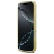 Guess Glitter Triangle Logo MagSafe dėklas iPhone 17 Pro, auksinis