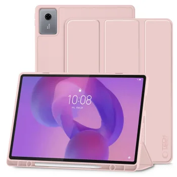 TechProtect SmartCase Pen planšetinio kompiuterio dėklas, skirtas Lenovo Idea Tab Plus 12.1 TB-361, rausvas