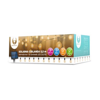 Forever Light SUNARI FLS-125 Solar LED Garland, 5.5m, Gold