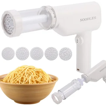 Belaidis automatinis 5-in-1 makaronų gaminimo aparatas, baltas