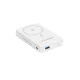 Išorinė baterija Wozinsky WLWP-10KA0Y3WS 10000 mAh 22.5W PD Qi2 su stovu, balta