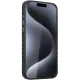 Audi dėklas iPhone 15 Pro Max telefonui su MagSafe, odinis, juodas / raudonas