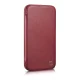 Icarer iPhone 14 Pro Max Premium Leather Folio Case MagSafe, Red