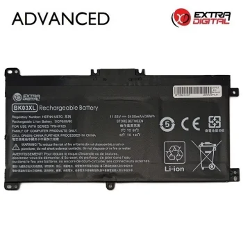 Nešiojamojo kompiuterio baterija HP BK03XL 3400mAh Extra Digital