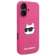 Karl Lagerfeld iPhone 16 dėklas Silicone Choupette Head MagSafe, fuksijų spalvos