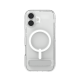 ZAGG Crystal Palace Snap KS MagSafe dėklas su stovu iPhone 17, skaidrus