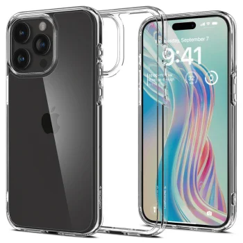 Apple iPhone 15 Pro Max 6.7'' Spigen Ultra Hybridd Case Cover, Crystal Clear