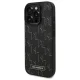 Karl Lagerfeld iPhone 16 Pro dėklas Leather Monogram Metal Logo MagSafe, juodas