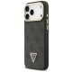 Guess 4G PU Triangle Logo & Stand Camera MagSafe dėklas iPhone 17 Pro Max, juodas
