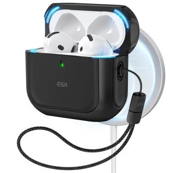 ESR Orbit HaloLock dėklas „Apple AirPods 4“, juodas