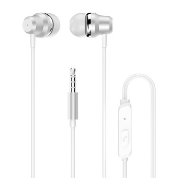 Dudao X10PRO laidinės ausinės, 3.5mm jungtis, valdymo pultas - baltos