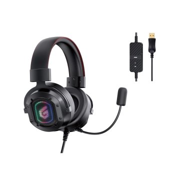 Conceptronic ATHAN02B 7.1 žaidimų ausinės, juodos