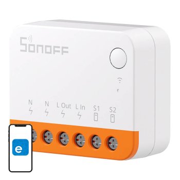 Sonoff MINIR4 išmanusis 1 kanalo Wi-Fi jungiklis, baltas
