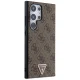 Guess Samsung Galaxy S24 Ultra dėklas Grip Stand 4G Triangle Strass, rudas