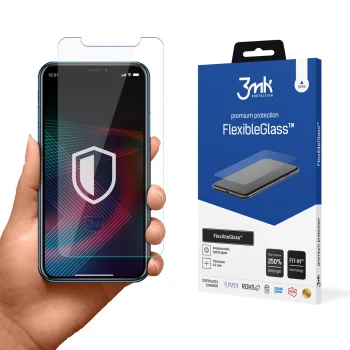 Hibridinis apsauginis stiklas 3mk FlexibleGlass, skirtas iPhone XR