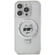Karl Lagerfeld iPhone 15 Pro dėklas Ring Stand Choupette Head MagSafe, baltas