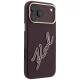 Karl Lagerfeld Smooth Big Resin Signature dėklas iPhone 18 Pro / 17 Pro, bordo