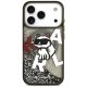 Karl Lagerfeld Liquid Glitter Choupette MagSafe dėklas iPhone 17 Pro Max, juodas