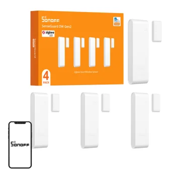 Durų ir langų jutiklis Sonoff SNZB-04PR2 Zigbee 3.0, 4 vnt., baltas