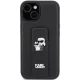 Karl Lagerfeld dėklas iPhone 15 Plus / 14 Plus Gripstand Saffiano, juodas