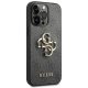 Guess 4G Big Metal Logo dėklas, skirtas iPhone 14 Pro Max, pilkas