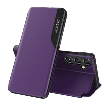 Atverčiamasis dėklas Hurtel Eco Leather View skirtas Samsung Galaxy A26, violetinis